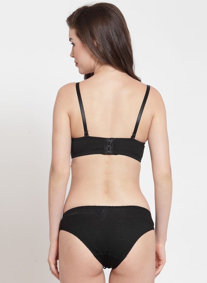PRIZO Lace Lightly-Padded Lingerie Set PZ-LS-009-BLAC - Image 3